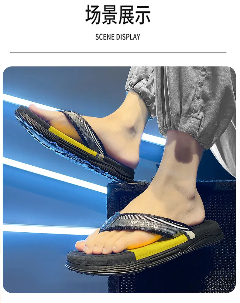 Summer men's flip-flops wholesale outdoor leisure beach sandals men's non-slip wear-resistant flip-flops — feature 9