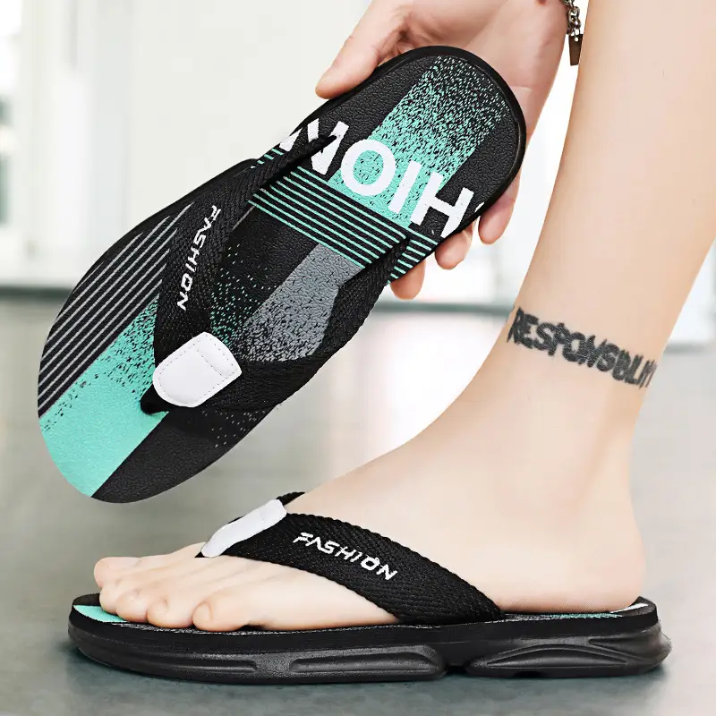 Men's New Arrival Black Orange Slip-On Sandals Vietnam - Image 5