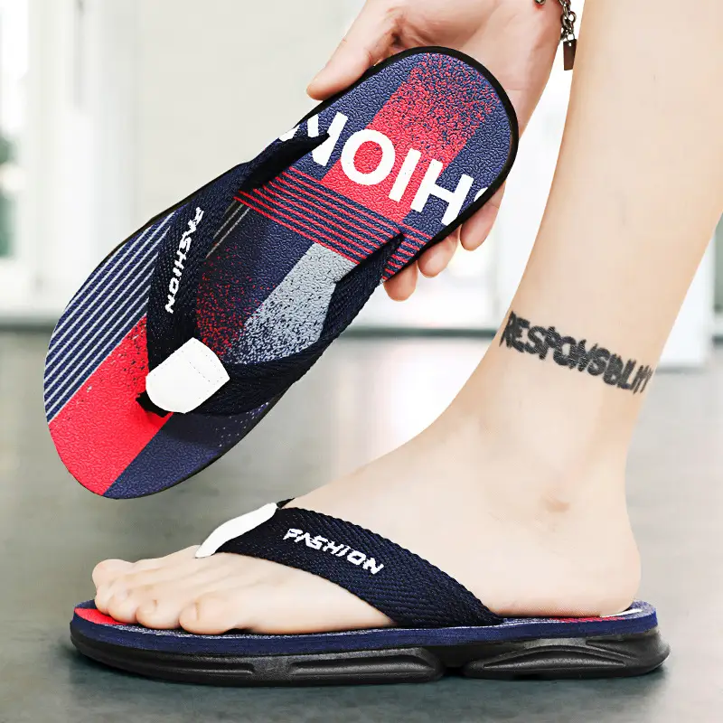 Men's New Arrival Black Orange Slip-On Sandals Vietnam - Image 6