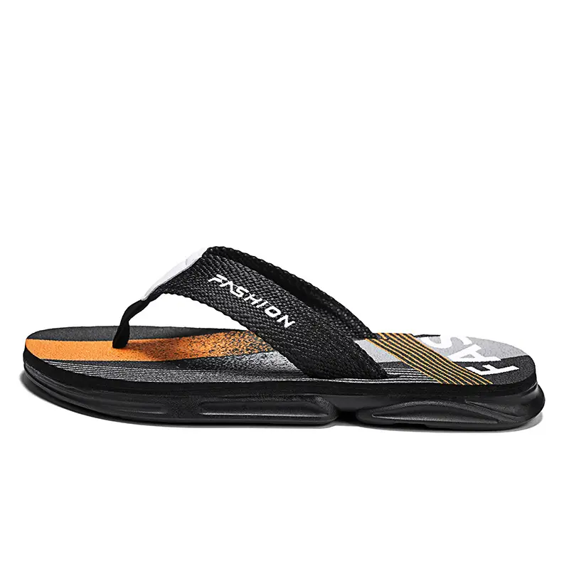 Men's New Arrival Black Orange Slip-On Sandals Vietnam - Image 7