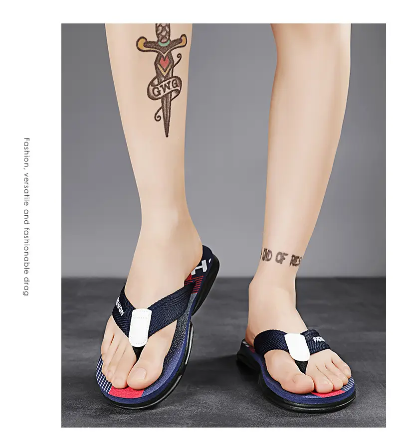 Men's New Arrival Black Orange Slip-On Sandals Vietnam — feature 11