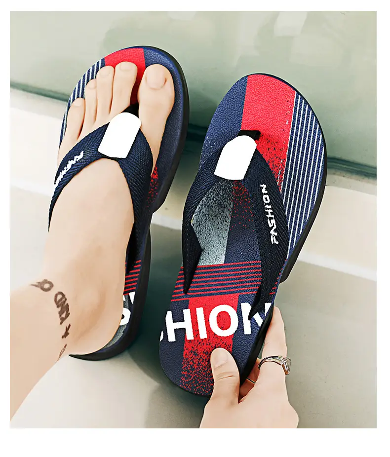 Men's New Arrival Black Orange Slip-On Sandals Vietnam — feature 12