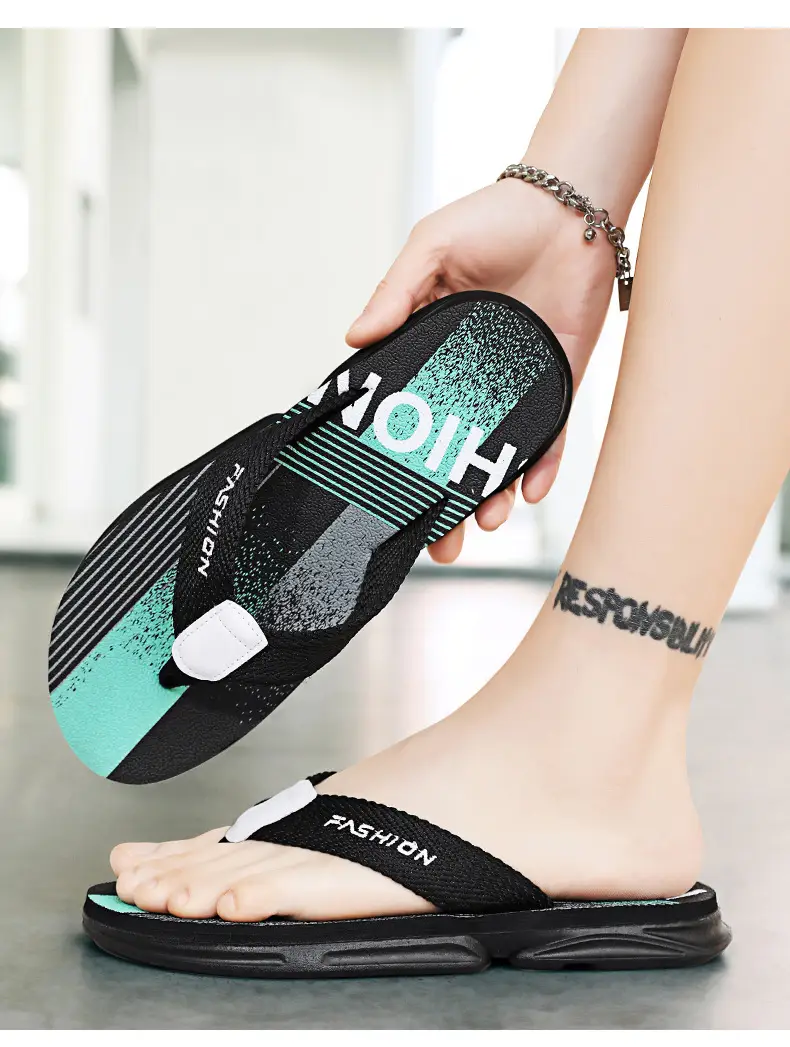 Men's New Arrival Black Orange Slip-On Sandals Vietnam — feature 14