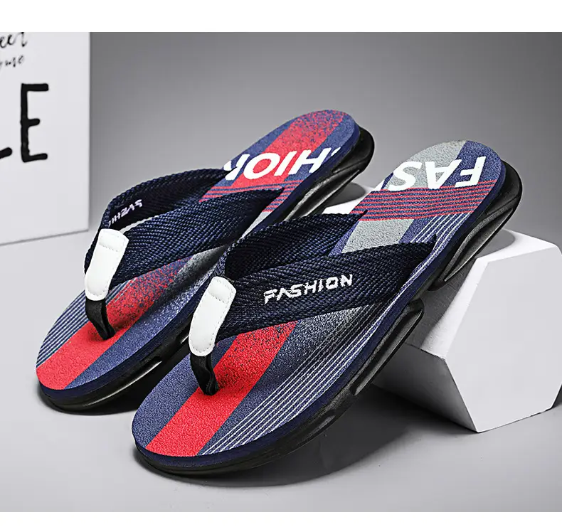 Men's New Arrival Black Orange Slip-On Sandals Vietnam — feature 18