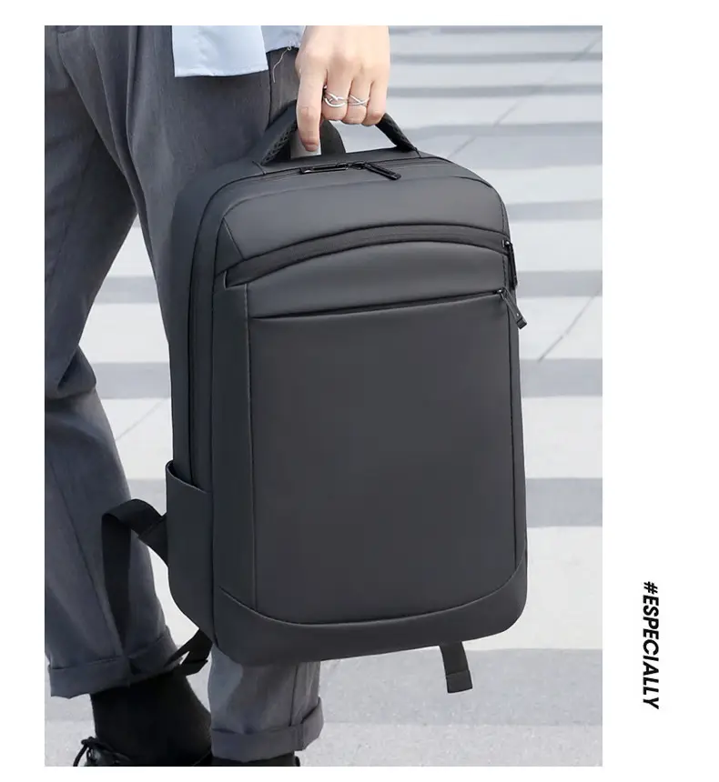 Business Backpack High-grade Solid Color Large Capacity Backpack Commuter Laptop Men's Laptop Bag Cross-border — feature 24