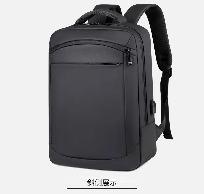 Business Backpack High-grade Solid Color Large Capacity Backpack Commuter Laptop Men's Laptop Bag Cross-border — feature 27