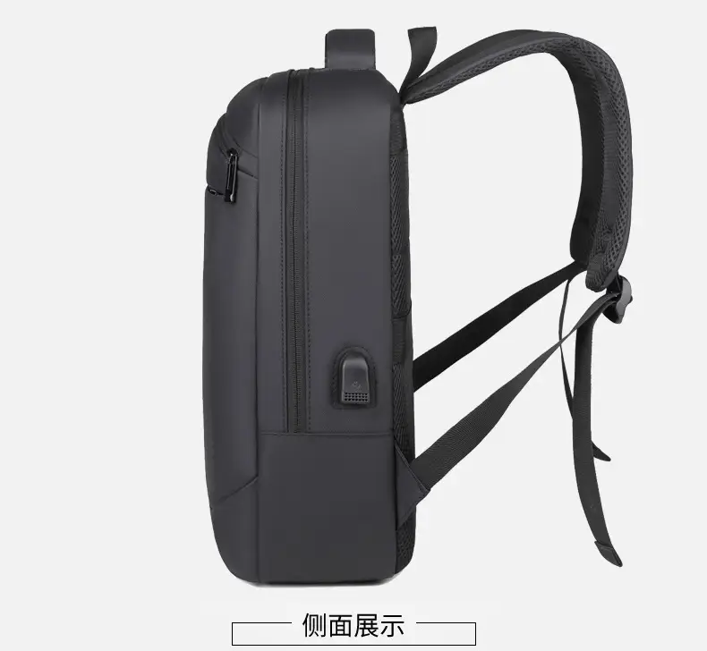 Business Backpack High-grade Solid Color Large Capacity Backpack Commuter Laptop Men's Laptop Bag Cross-border — feature 28