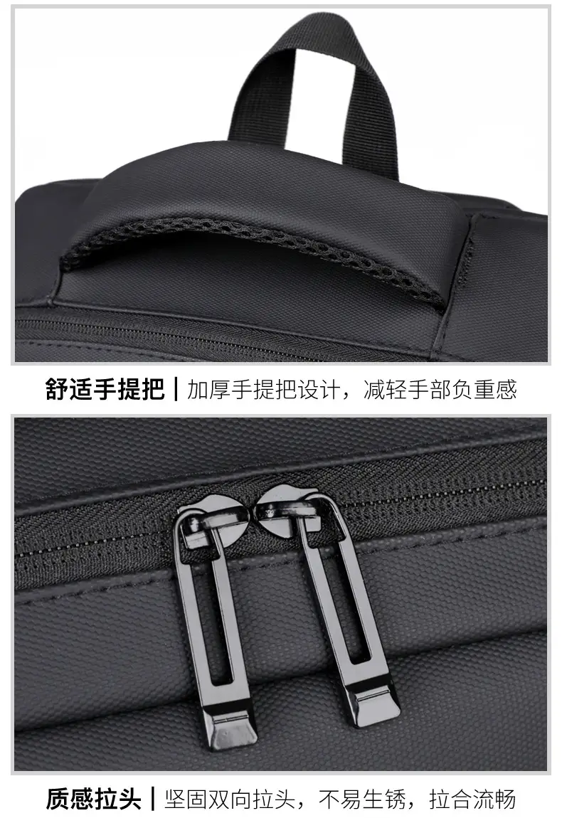 Business Backpack High-grade Solid Color Large Capacity Backpack Commuter Laptop Men's Laptop Bag Cross-border — feature 32