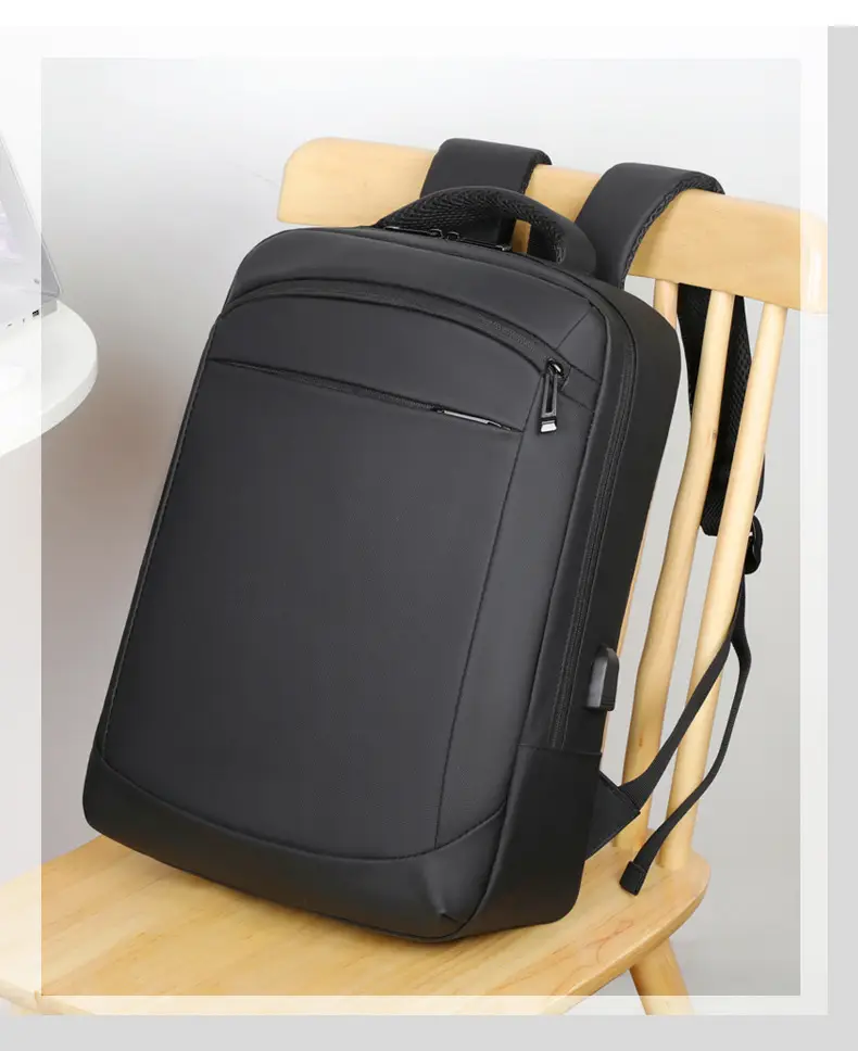 Business Backpack High-grade Solid Color Large Capacity Backpack Commuter Laptop Men's Laptop Bag Cross-border — feature 8
