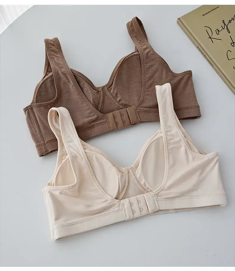 Non-Steel Cup Bra Mulberry Silk Cool Sense Women — feature 27