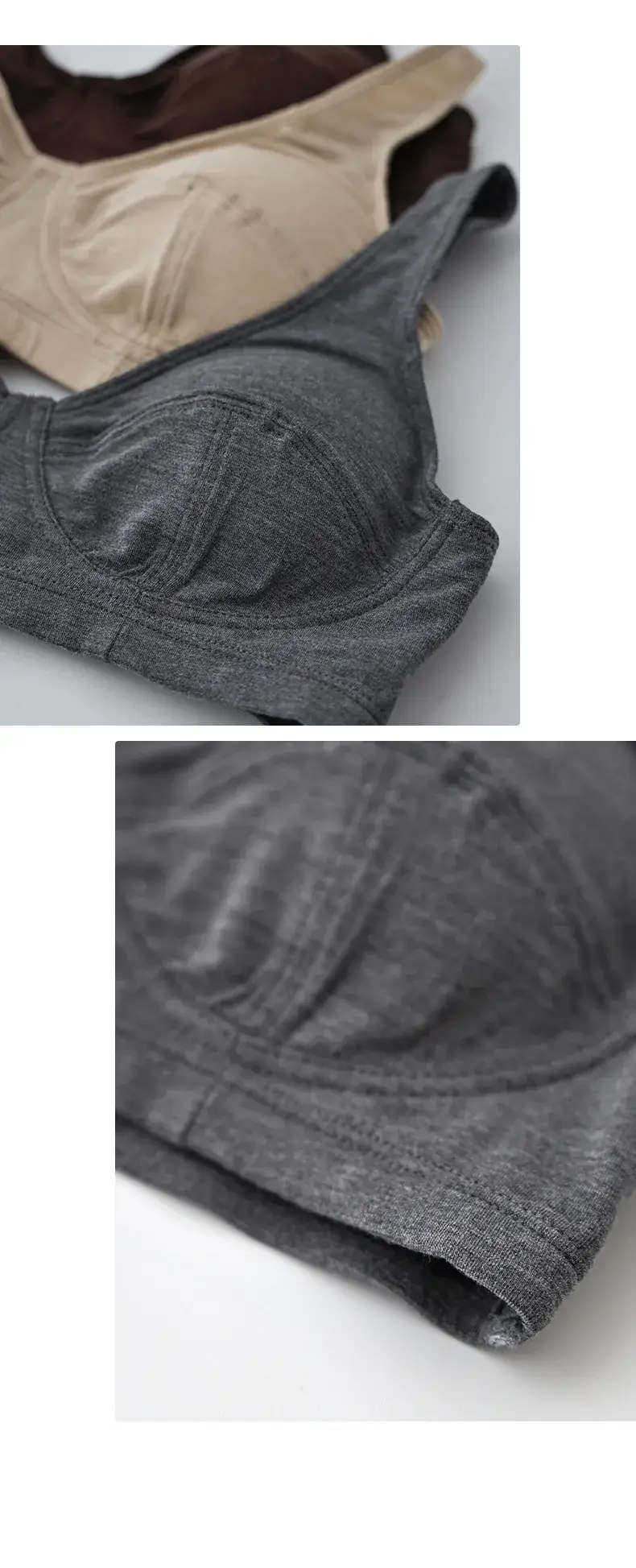 Non-Steel Cup Bra Mulberry Silk Cool Sense Women — feature 29