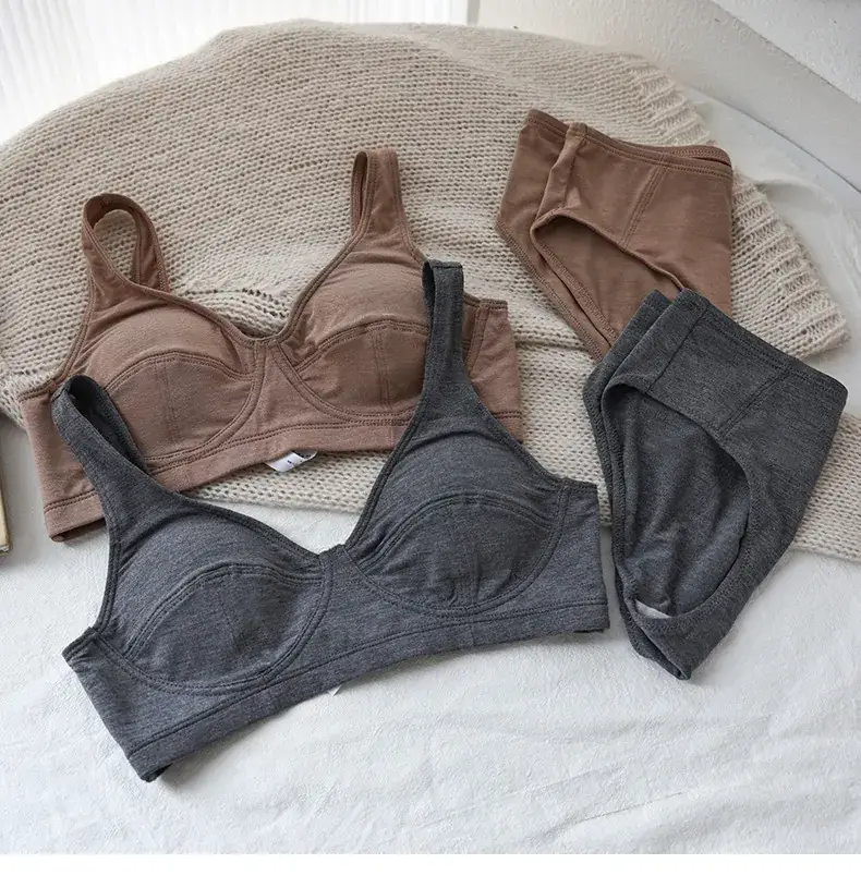 Non-Steel Cup Bra Mulberry Silk Cool Sense Women — feature 30
