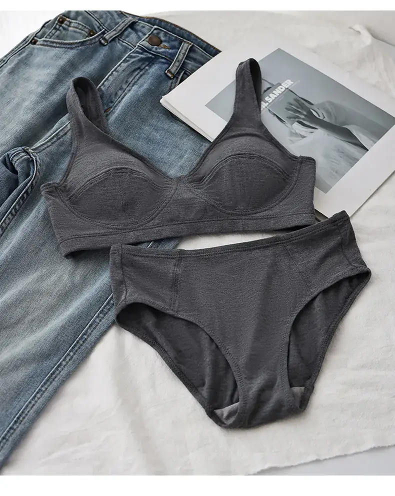 Non-Steel Cup Bra Mulberry Silk Cool Sense Women — feature 32