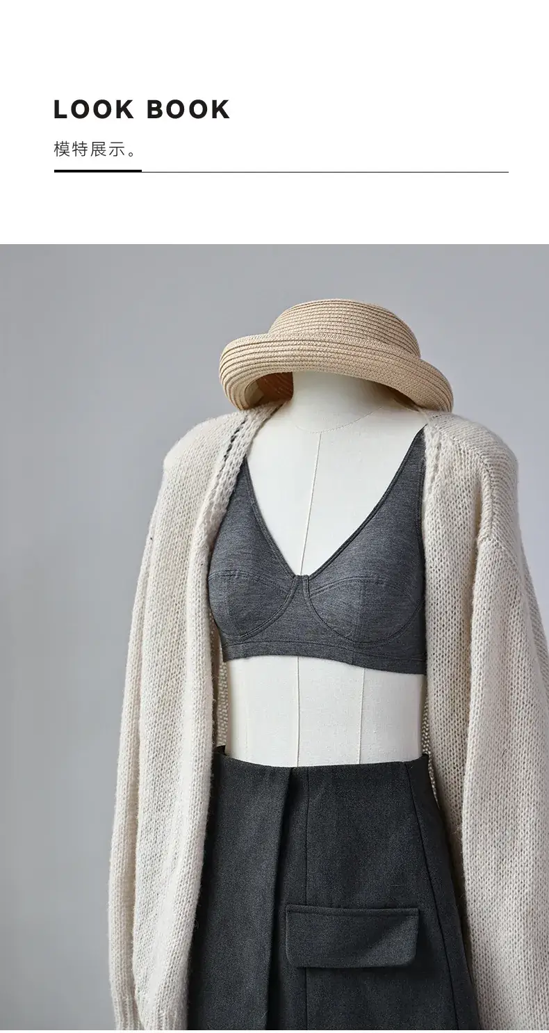 Non-Steel Cup Bra Mulberry Silk Cool Sense Women — feature 33