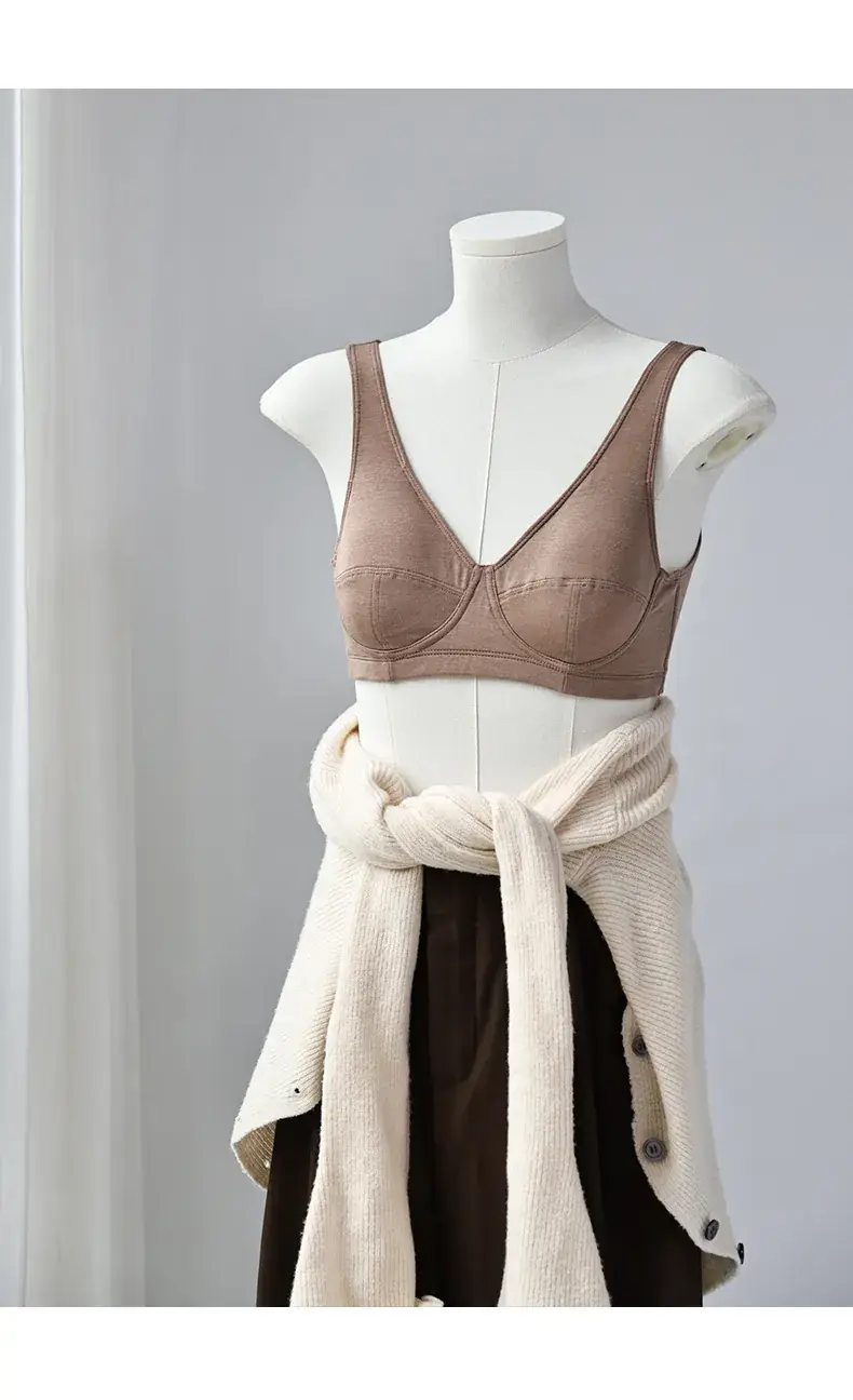 Non-Steel Cup Bra Mulberry Silk Cool Sense Women — feature 36