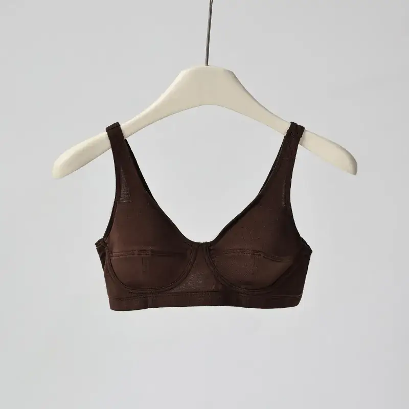 Non-Steel Cup Bra Mulberry Silk Cool Sense Women