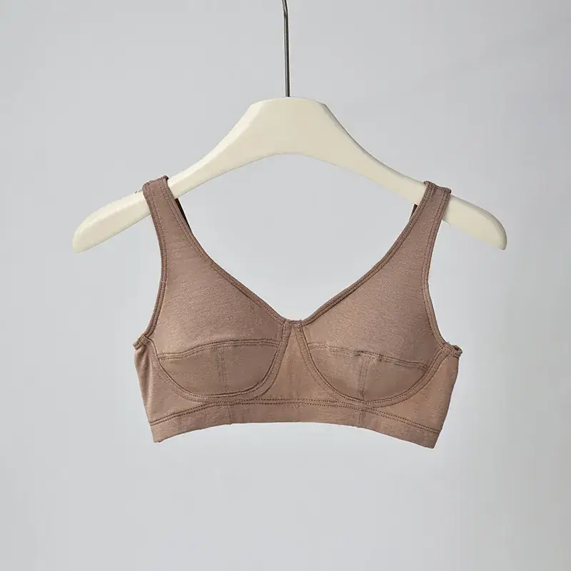 Non-Steel Cup Bra Mulberry Silk Cool Sense Women