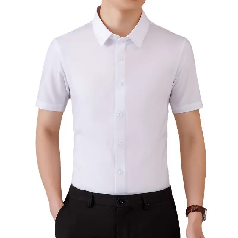 Men's White 3-Piece Short Sleeve Shirt with Anti-Allergen Care - Image 10