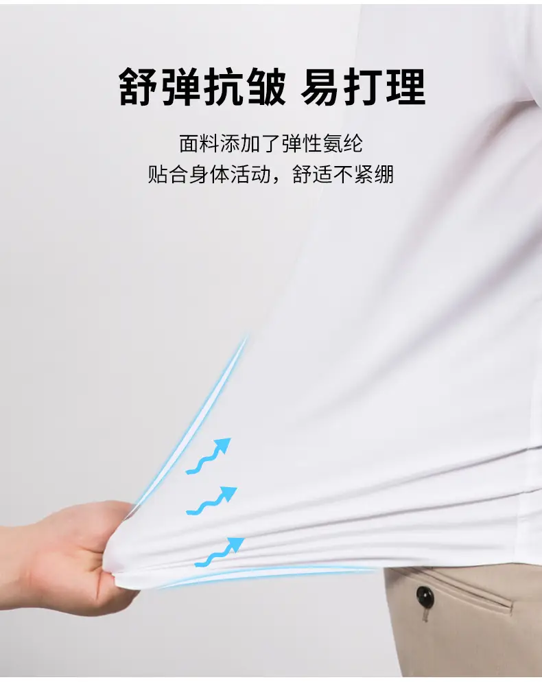 Men's White 3-Piece Short Sleeve Shirt with Anti-Allergen Care — feature 6