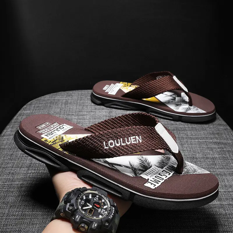 Flip-flops men's sandals and slippers men's flip-flops beach shoes casual summer trendy non-slip stylish outdoor wear - Image 27
