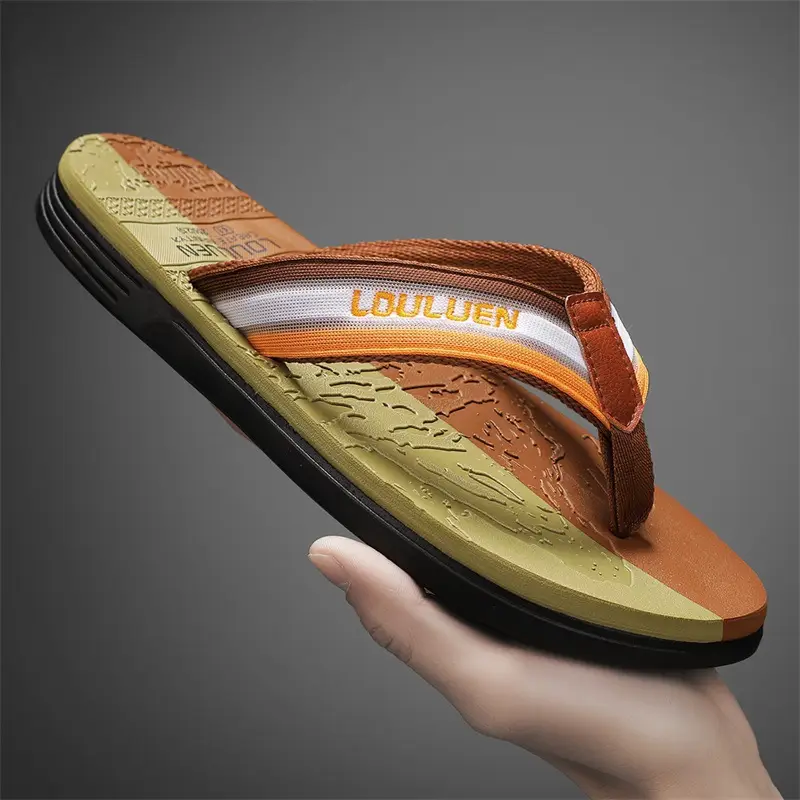 Flip-flops men's sandals and slippers men's flip-flops beach shoes casual summer trendy non-slip stylish outdoor wear - Image 30