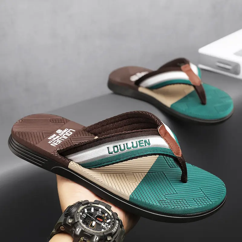 Flip-flops men's sandals and slippers men's flip-flops beach shoes casual summer trendy non-slip stylish outdoor wear - Image 32