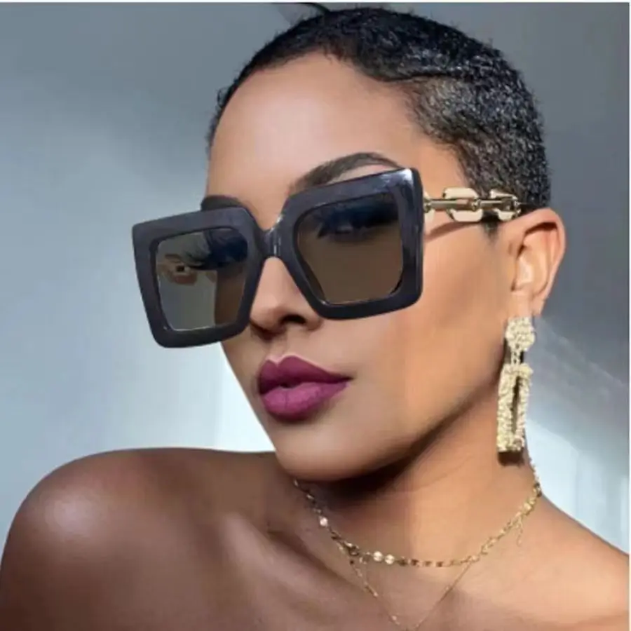 Women Light Pink UV Protection Sunglasses with Chain Design β feature 13