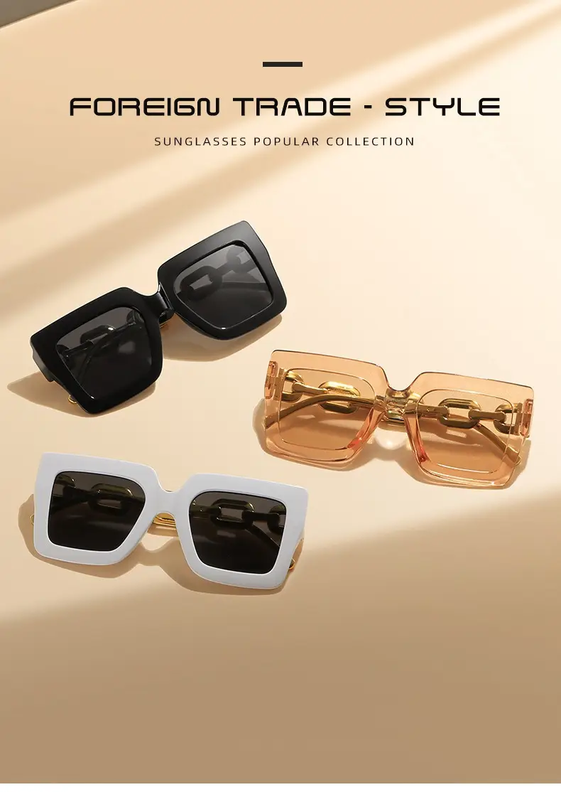 Women Light Pink UV Protection Sunglasses with Chain Design β feature 3