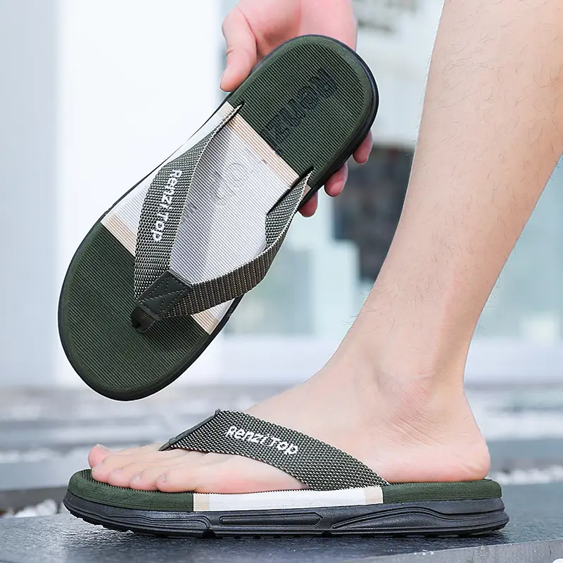 Fashion Trend Flip-Flops Men's Summer Non-slip Outer Wear Flip-flops Cross-border Explosion Wear-resistant Casual Beach Slippers
