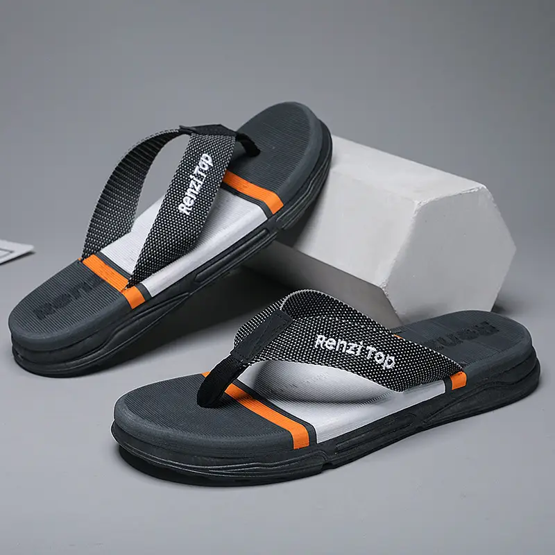 Fashion Trend Flip-Flops Men's Summer Non-slip Outer Wear Flip-flops Cross-border Explosion Wear-resistant Casual Beach Slippers