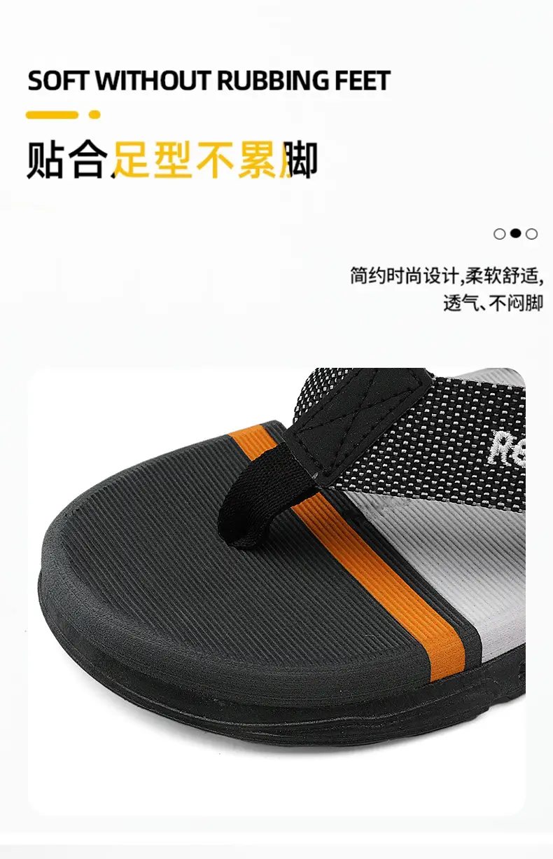 Fashion Trend Flip-Flops Men's Summer Non-slip Outer Wear Flip-flops Cross-border Explosion Wear-resistant Casual Beach Slippers — feature 4