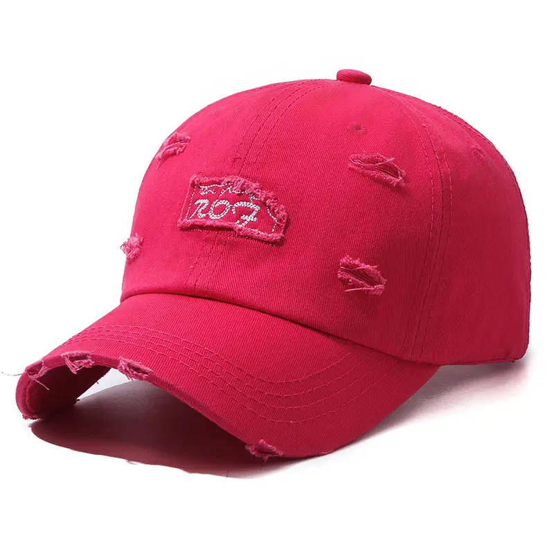 Women's Beige Letter Rhole Baseball Cap - Image 4