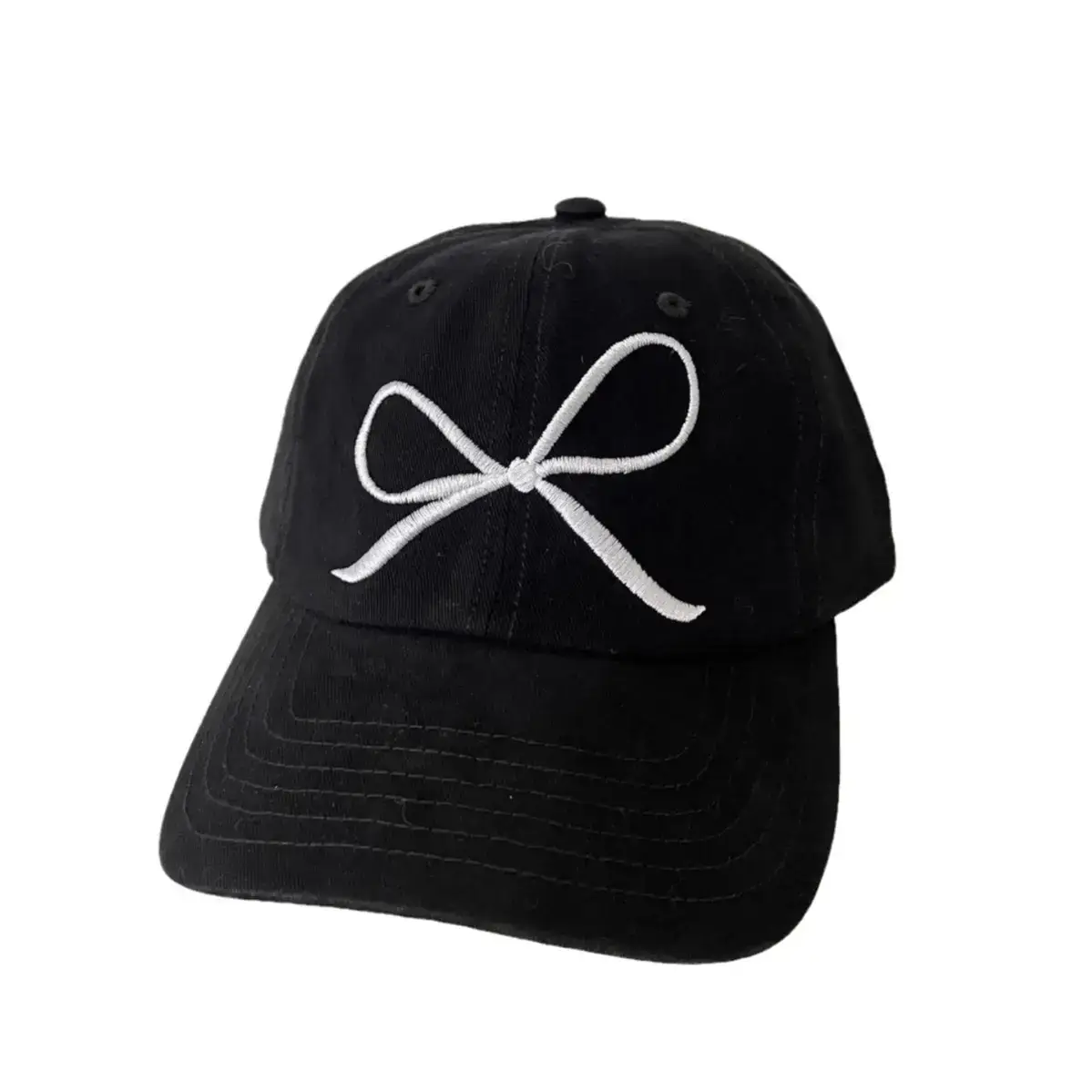 Pink Bow Embroidered Baseball Cap for Girls - Image 9