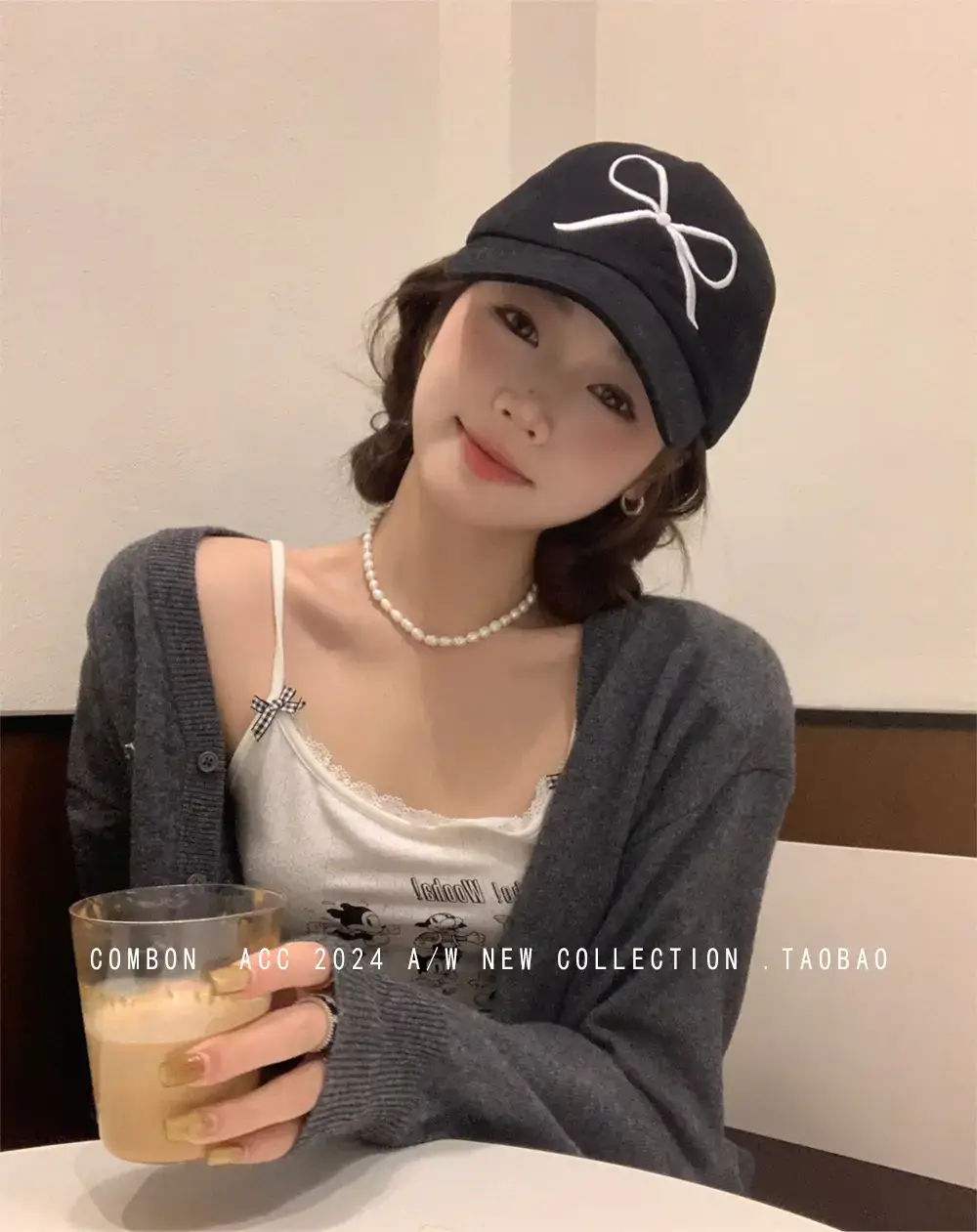 Pink Bow Embroidered Baseball Cap for Girls — feature 6