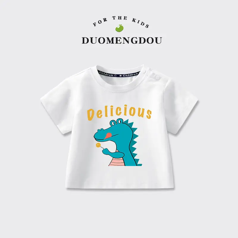 Duo Meng Dou Kids T-Shirt Black Cartoon Print - Image 4