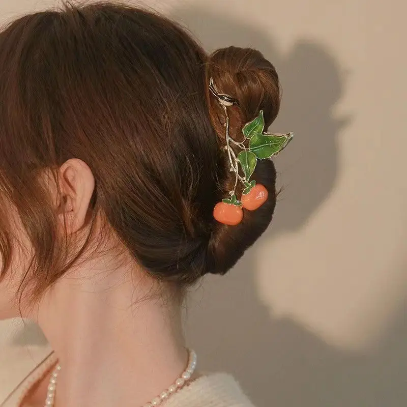 Spring Flower Hairpin for Women Sweet Green Gold - Image 24