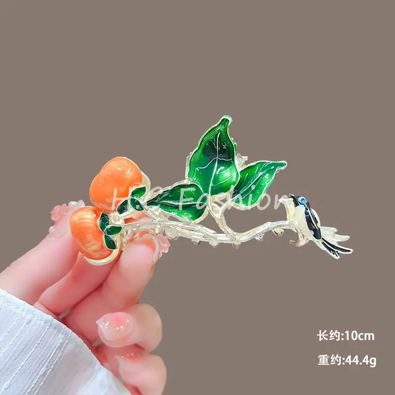 Spring Flower Hairpin for Women Sweet Green Gold — feature 17