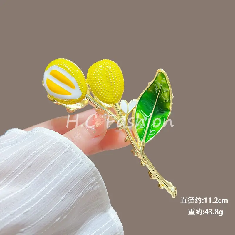 Spring Flower Hairpin for Women Sweet Green Gold - Image 20