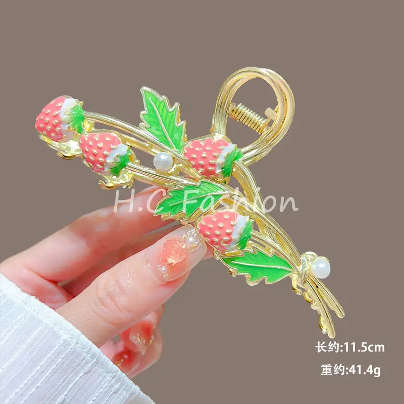 Spring Flower Hairpin for Women Sweet Green Gold — feature 24