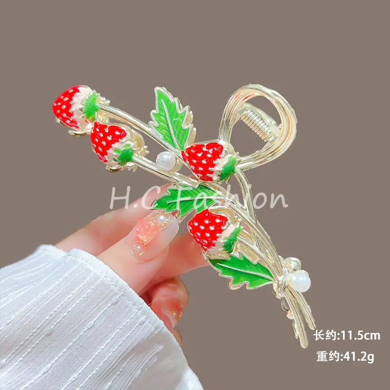 Spring Flower Hairpin for Women Sweet Green Gold — feature 25