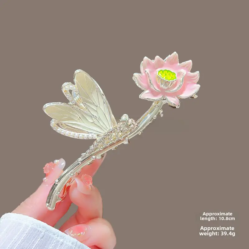 Spring Flower Hairpin for Women Sweet Green Gold - Image 4