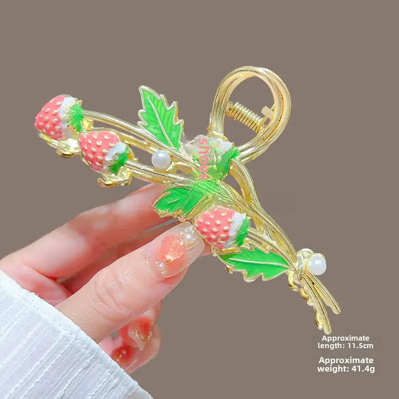 Spring Flower Hairpin for Women Sweet Green Gold - Image 5