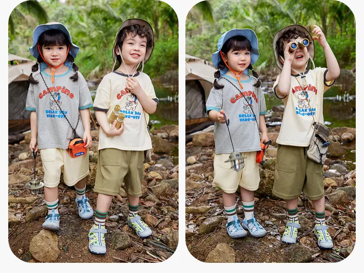 Dudu Jia Boys Shorts Olive Green Summer — feature 13