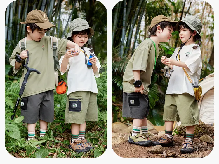 Dudu Jia Boys Shorts Olive Green Summer — feature 23