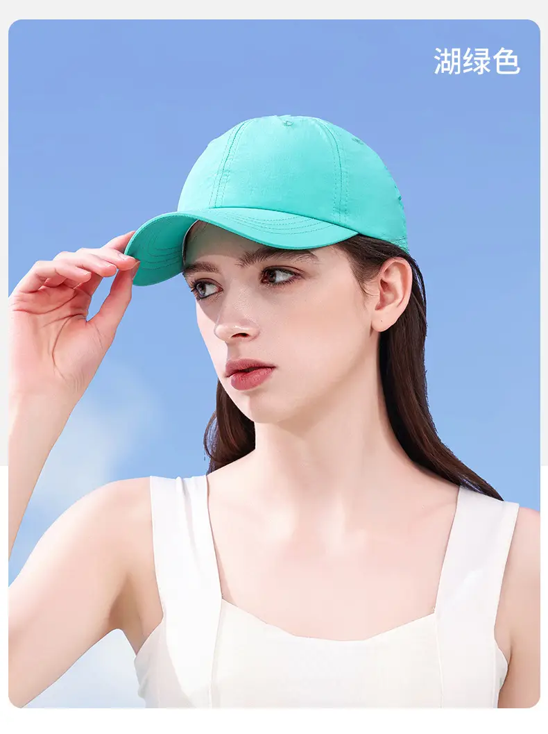Women's White Baseball Cap Summer Lightweight Outdoor Use — feature 17