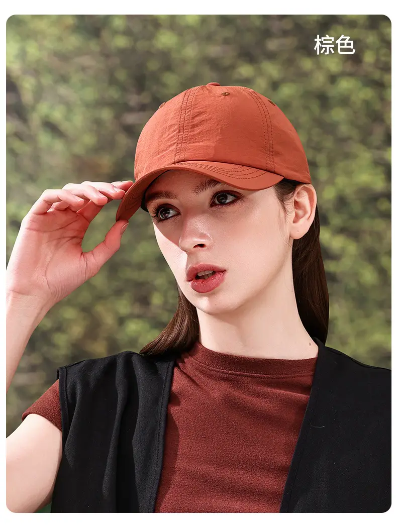 Women's White Baseball Cap Summer Lightweight Outdoor Use — feature 19
