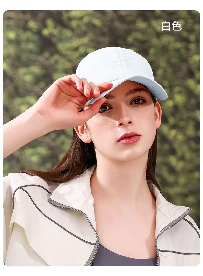 Women's White Baseball Cap Summer Lightweight Outdoor Use — feature 23