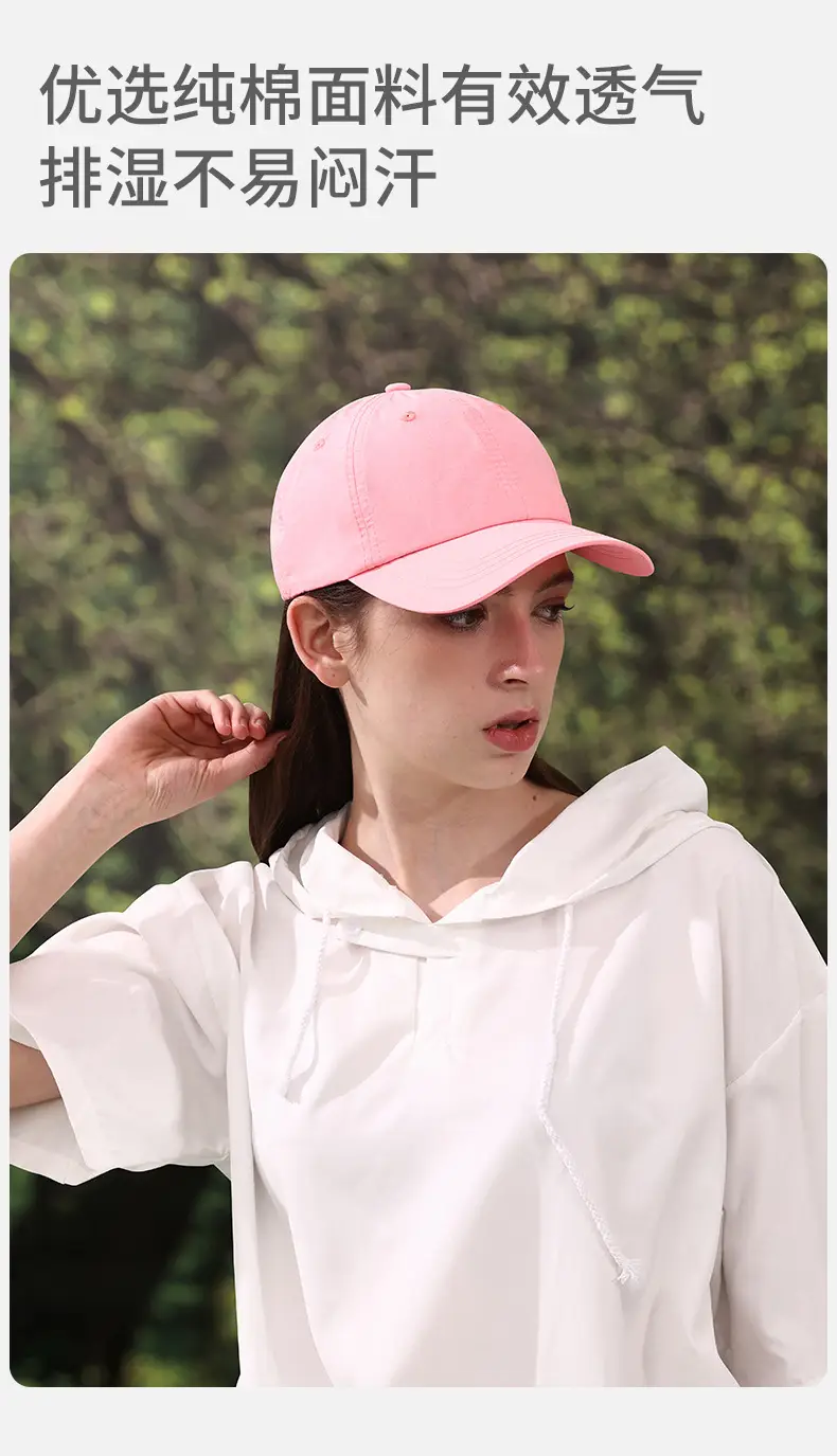Women's White Baseball Cap Summer Lightweight Outdoor Use — feature 5