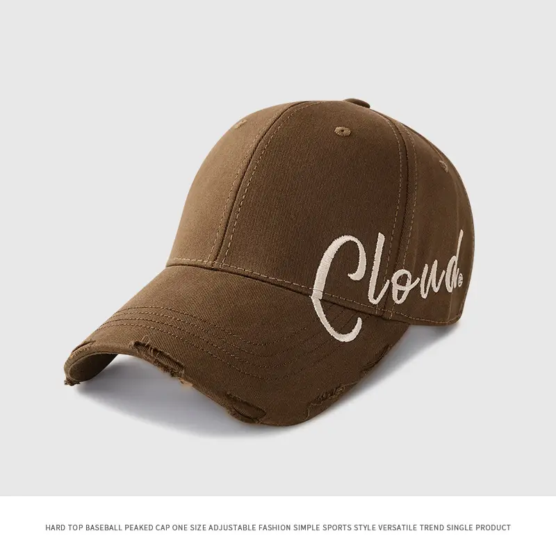 Brown Cloudbrown Embroidered Baseball Cap for Women Men