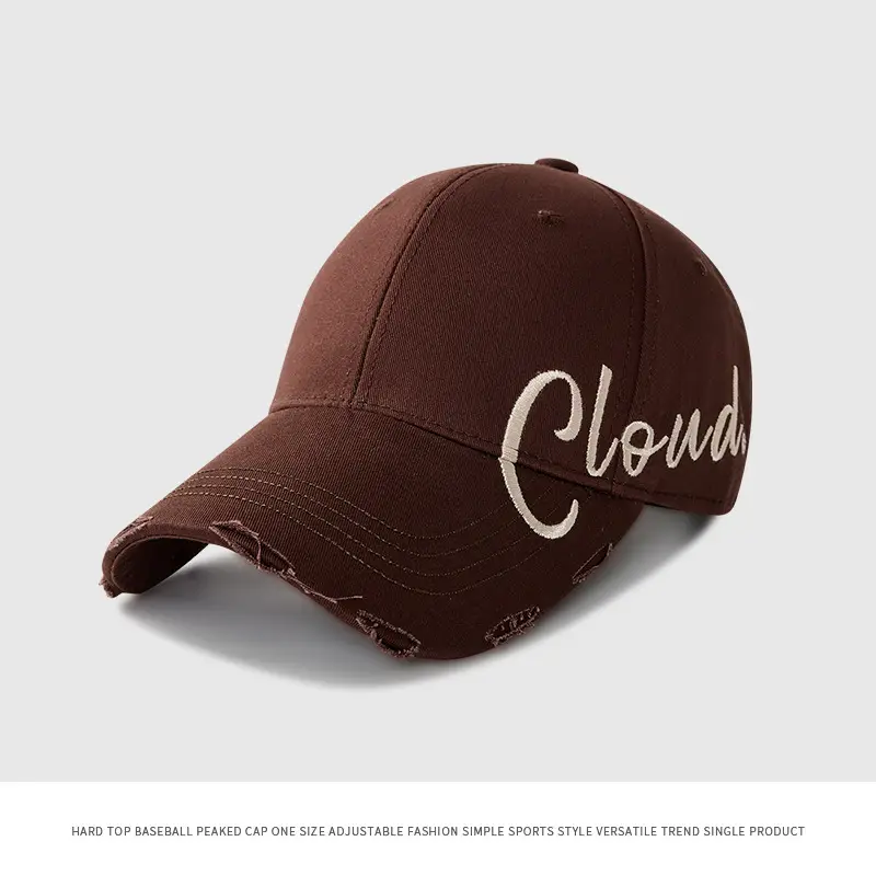 Brown Cloudbrown Embroidered Baseball Cap for Women Men